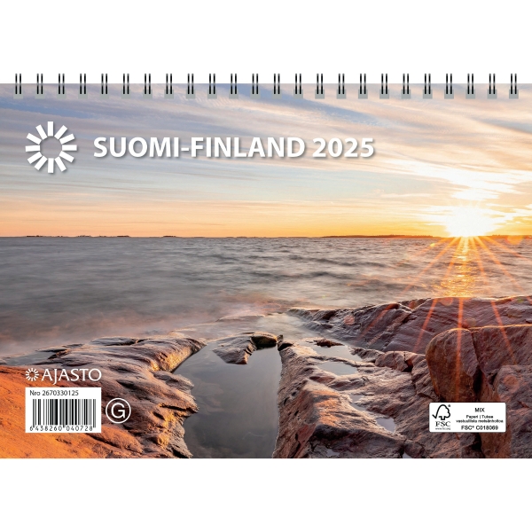 Ajasto Suomi seinäkalenteri 2023 A5